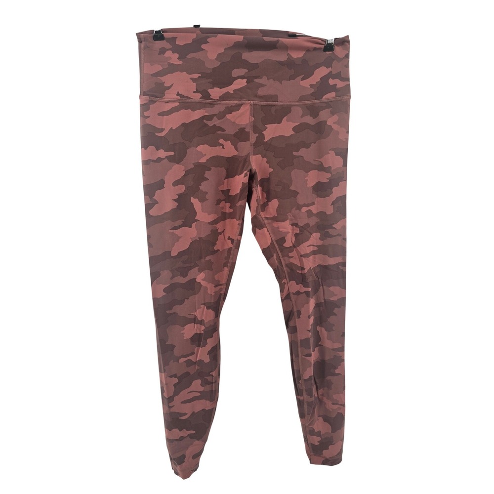 Lululemon Leggings Womens 14 Pink Camo Wunder Train High-Rise Tight 25 Everlux